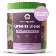 Bột siêu thực phẩm hữu cơ chống lão hoá Amazing Grass Greens Blend Antioxidant vị Sweet Berry - SẢN 