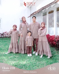Gamis Couple Ibu dan Anak Seply Eksis Pecan Brown