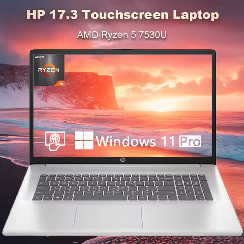 HP 2024 Newest 17.3" Laptop,HD+ Touchscreen Display,AMD Ryzen 5 7530U(Beats i7-1165G7),Up to 64GB RA
