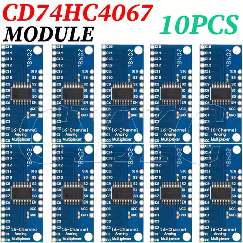10PCS CD74HC4067 16-Channel Analog Digital Multiplexer Breakout Board Module 74HC4067 Microcontrolle