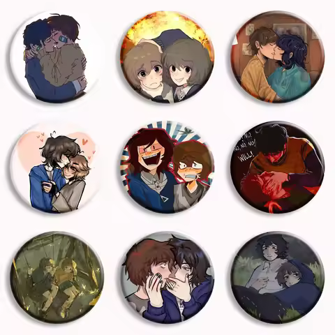 Will and Mike onewheatmark Byler Anime Soft Button Pin One Wheat Mark Fanart Brooch Badge Bag Decor 