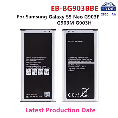 Brand New EB-BG903BBE Battery 2800mAh For Samsung Galaxy S5 Neo G903F G903W G903M G903H Replacement 