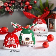 XPT Christmas Plastic with Ears Goody Bag Bunny Ears