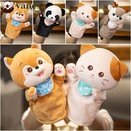 VANES Animal Plush Hand Puppet, Role-Playing Plush Cat Firewood Dog Finger Puppet Toy, Animals Hand Finger Puppet Sensory Toys Panda Cartoon Hand Finger Story Puppet Interactive