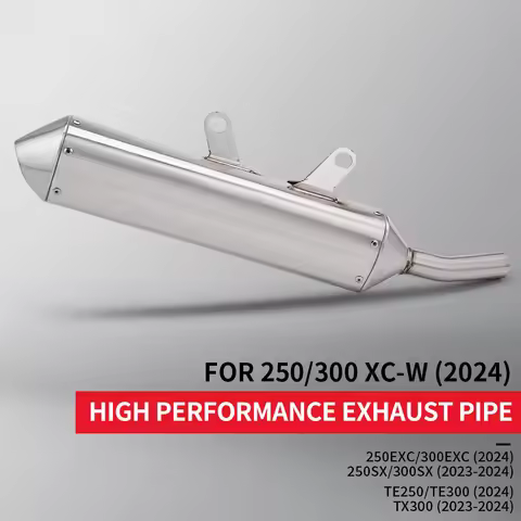 Off-road Bike Exhaust Pipe Slip-on Muffler for 250 SX/XC/XCW/300 EXC/300XC 2 Strokes Exhaust System