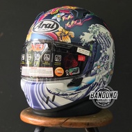 Full Face Helmet Arai XD Oriental Flat Blue Koi Dragon SNI Japan