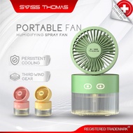 Swiss Thomas Mini USB fan strong wind 3in1 folding nano spray humidifier fan portable rechargeable f