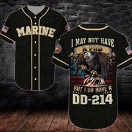 Us Marine Shirt Us Marine Baseball Jersey Shirt Dd-214 Eagl* Flag All Printing Baseball Jersey Polye