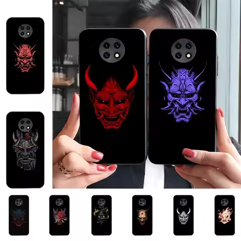 Japanese Oni Hannya Demon Mask Mousepad For Redmi 5 6 7 8 9 10 Plus Pro 6 7 8 9 A GO K20 K30 K40 Pro