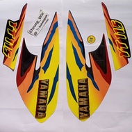 Striping strip sticker/ + Yamaha Trail YT115 Orange Tank Emblem