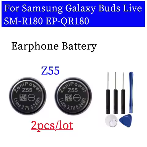 2pcs/lot Z55 Earphone Battery For Samsung Galaxy Buds Live SM-R180 EP-QR180 Earphone Headset Battery