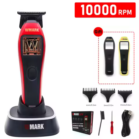 WMARK NG-XT1 Professional Beard Trimmer Hair Clipper 10000RPM Magnetic Motor DLC Blade With Base Cha
