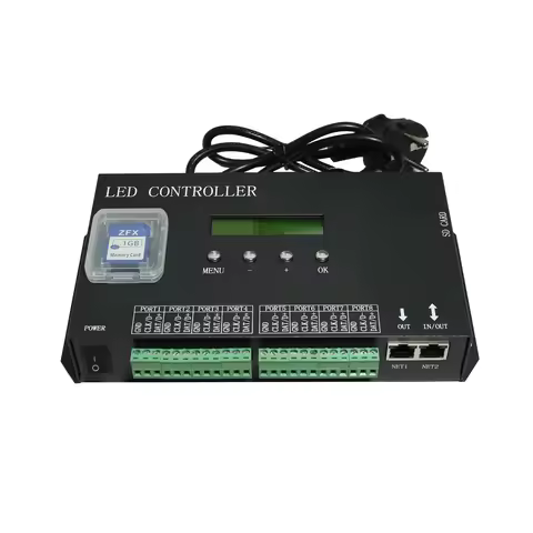 8-Port RGB LED Strip Light Controller H807SA Supports Artnet Madrix Resolume WS2811 WS2812 Pixels fo