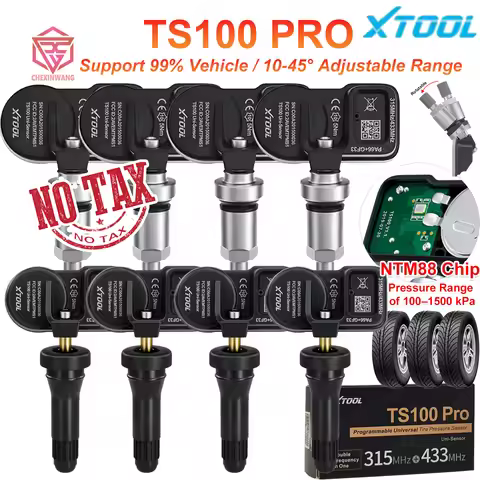 XTOOL TS100 PRO 2 in 1 SENSOR 315MHz & 433MHz TPMS Sensor NTM88 Chip Tire Repair Pressure Monitor Te