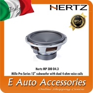 Hertz MP 300 D4.3 Mille Pro Series 12" Subwoofer With Dual 4-ohm Voice Coils - Car Speaker