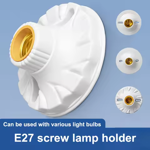 1Pc 250V E27 Lamp Holder Socket Ceiling Mounted, Bakelite Porcelain Base Screw Edison Bulb Socket Fo