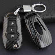 [Cision]เคสกุญแจ Ford Ranger Everest เคสคาร์บอน กรอบกุญแจคาร์บอนไฟเบอร์ เคสพวงกุญแจรถยนต์