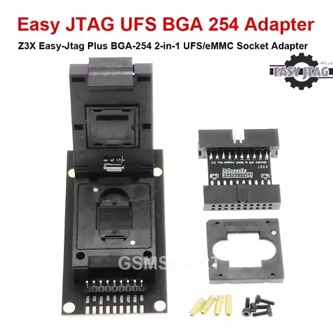100% Original Z3X Easy Jtag Plus UFS BGA 254 Socket / EMMC 254 ( EMMC +UFS 2 IN 1 ) Adapter for EASY
