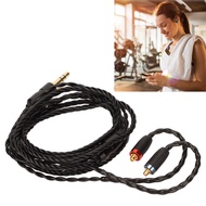 Replace Earphone Cable 3.5mm Plug Flexible OFC Core Headphone Cable 47.2in Black Metal for TK200 for SE315 for SE535 for UE900