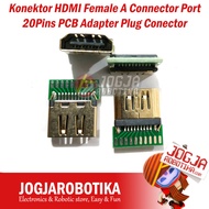 HDMI Female A Connector Port 20Pins PCB Adapter Plug Connector
