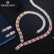 Sepj ชุดเครื่องประดับงานแต่งงานต่างหูสร้อยคอ AAA + CZ Choker สำหรับเจ้าสาวเอธิโอเปีย SJ130