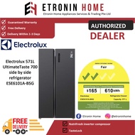 Electrolux 571L UltimateTaste 700 side by side refrigerator ESE6101A-BSG