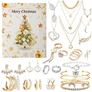 Countdown Calendar Advent Jewelry Box Christmas Decoration Gift Gift ของขวัญที่ดีที่สุดสำหรับเพื่อนน
