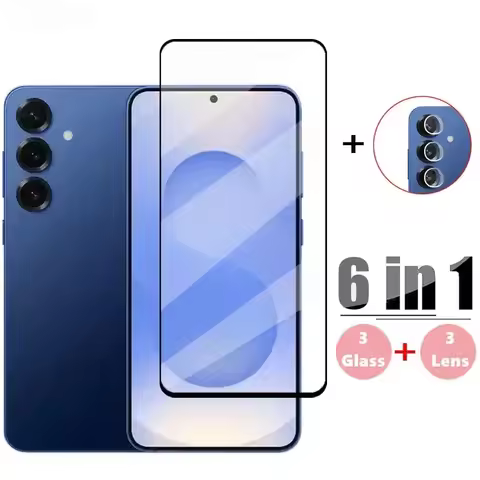 6in1 Rear Soft Fiber Lens Flim + 9H HD Tempered Glass Flim for Samsung S26 Ultra S25 FE S24/23/22 Pl