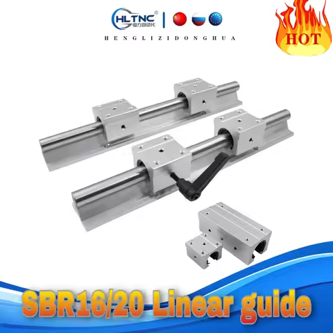 HLTNC SBR linear guide support rail 2pcs SBR16 / SBR20 + 4pcs linear bearing blocks SBR16/20UU / SBR