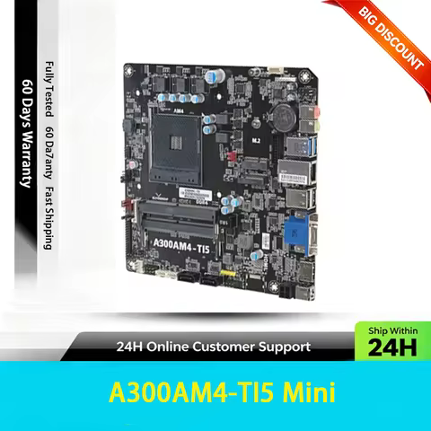 Used ECS A300AM4-TI5 Mini ITX Motherboard Socket AM4 DDR4 SO-DIMM Max 32GB Support Ryzen 2/3/4/5 Gen