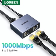 UGREEN 1000Mbps RJ45 Splitter 1 to 2 Ethernet Adapter  Lan Connector rj45 Splitter Switch Coupler fo