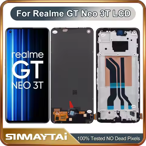 Original AMOLED For Realme GT Neo 3T LCD Display RMX3372 RMX3371 Touch Screen Digitizer For GT Neo 3