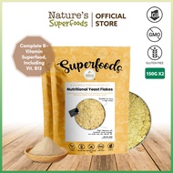 Bundle Deal: Natures Superfoods Premium Nutritional Yeast Flakes 150g Packs x2 l Complete B Vitamins