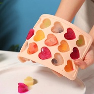 Heart Shpaed Ice Cube Trays Lids Freezer , 21 Holes Silicone Heart Ice Cube Molds Whiskey , cocktail