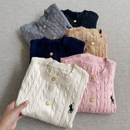 PLAIN POLO KNIT CARDIGAN