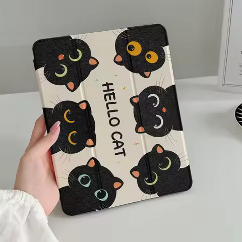 Cat Tablet Case For iPad 11 Pro 11 inch Air 2024 2025 iPad Air 5/4 10.9 10.2 9.7 inch 10.5 mini 7 6 