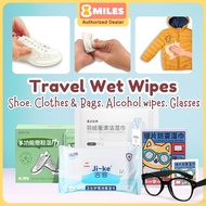 Travel Wet Wipe 75% Alcohol Clothes Bags Glasses Anti Fog Lenses Cleansing Shoe Down Jacket Antisept