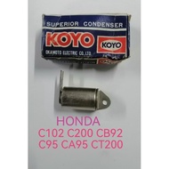 HONDA C102 C200 CB92 C95 CA95 CT200 NOS KOYO CONDENSER