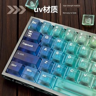 keycaps Rainbow Theme PC Fog Penetration Key Cap Gradient Transparent Transparent wooting Original K
