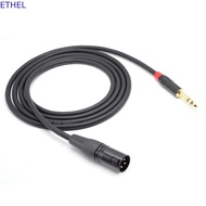 ETHEL XLR Cable Aux Line, 6.35 Large Three Core 6.5mm Jack 6.5 Balanced Microphone Cable, 6.5mm XLR 