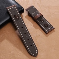 High quality adaptation Genuine Leather WatchBand 20 22 24 26mm for Panerai for Seiko Universal Bracelet Men Crazy Horse Cowhide Watch Strap Accessories