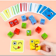 Educational Toys Stacking Blocks Expression Face Puzzle