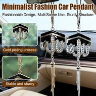 Minimalist Decor Unobstructed View Gold Frame Multi Scene Car Pendant Fashion