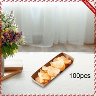[leipupa] 100 Pieces Paper Food Boats Serving Trays Heavy Duty Packaging Tray Food Serving Boats for