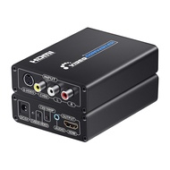 RCA Svideo to HDMI Converter with RCA + S-Video Cables, RCA Composite CVBS AV or Svideo + R/L Audio