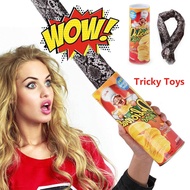 April Fools Prank Potato Chips Cans Snake Tricks Joke Scary Fries Play Toys Cute Fun Halloween Kids 