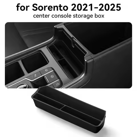 Central Control Armrest Box For Kia Sorento 2021-2025 Anti-slip Silicone Storage Box Water Cup Organ