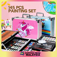 145PCS Watercolor Drawing Art Set Aluminum Case Painting Pen Stationery Set Watercolor Pens Crayon M