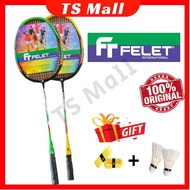 Ready stock PROMO 2 pcs Raket Badminton rackets/ Kids racket /Raket budak free Overgrip + Shuttlecock Apacs Felet Yonex