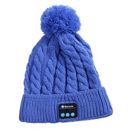 Music Knitting Hat Wireless Bluetooth-compatible Beanie Wireless Bluetooth 5.0 Knit Hat with Plush Ball Unisex Winter Beanie for Outdoor Activities Streetwear Headphones Cap